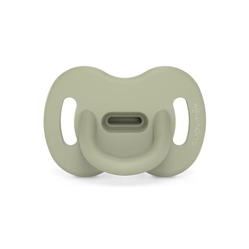 Suavinex, Ciuccio Tutto in Silicone, per Bambini 0/6 Mesi, Ciuccio con Tettarella Simmetrica Sx Pro, Super Morbido e Flessibile, Ideale per Dormire, Color Essence, verde lago
