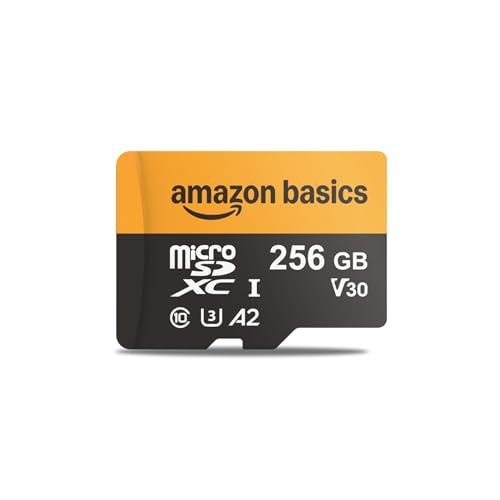 Amazon Basics, Scheda Micro SD da 256 GB con adattatore