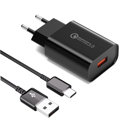 Caricatore Rapido Alimentatore e Cavo Tipo C 2M per Samsung Galaxy A15/A14/A25/A34/A35A55/A54/A53/A51/A50/A42/A40/A33/A32/A23/A20e/A13/A12/A04S/S21/S20/S10/S9/S8/Plus/M35/M15