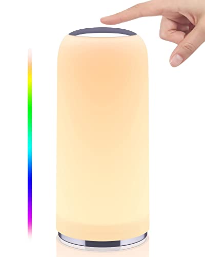 EASEMO Lampada da Comodino, 256 RGB Luce Notturna LED Controllo Tattile