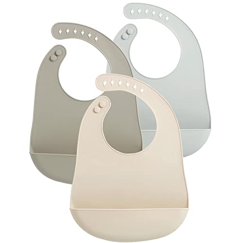 PandaEar 3 Pezzi Bavaglini in Silicone Impermeabili