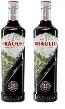 Braulio – Amaro Invecchiato in Botte di Rovere 15 Mesi, 70 cl, a Base di Erbe, Bacche e Radici, 21% Vol (Confezione da 2)