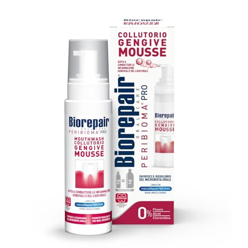 Biorepair, Peribioma™ Mousse Collutorio, per Igiene Orale, Colluttorio per Gengive Infiammate