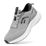 FitVille Scarpe Running Uomo Pianta Larga Scarpe Ginnastica Larghe Leggere Scarpe da Corsa su Strada Grigio 44 EU Larga