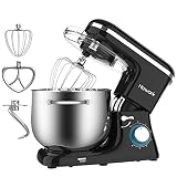 HOWORK Impastatrice Planetaria 1500W 8Litri 6 Velocità Robot da Cucina con uncino impastatore e mescolatore in alluminio