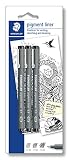 Staedtler Pigment Liner - Penne Nere con Inchiostro ad Asciugatura Rapida