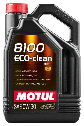 Motul 102889 – Olio Motore 8100 Eco-Clean 0W-30, 5 l, Marrone