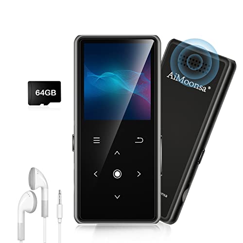 64GB Lettore MP3 con Bluetooth 5.2, AiMoonsa Lettore Musicale