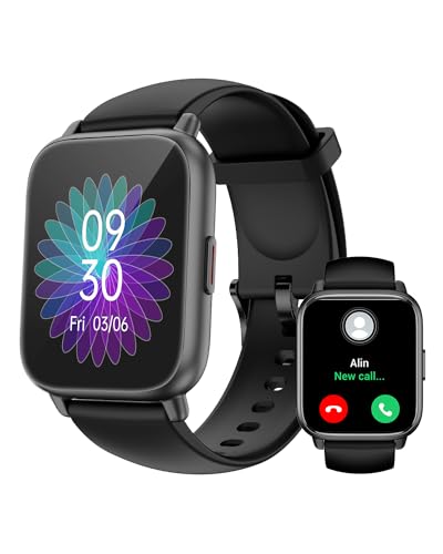 RUIMEN Smartwatch Uomo Donna Chiamate Bluetooth Orologio Contapassi Android iOS Compatibile Fitness Watch Sportive Cardiofrequenzimetro da polso