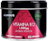 Vitamina B12 e Acido Folico - 400 Compresse (Scorta per +1 Anno) - B12 Vitamina 1000 mcg + Acido Folico 400 mcg - Integratori Stanchezza e Fatica - Integratori Difese Immunitarie -