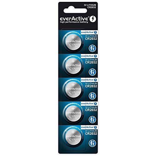 everActive CR2032 3 V, 5 batterie al litio a bottone