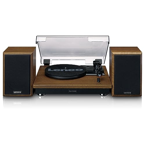 Lenco LS-100 – Giradischi Hi-Fi con Bluetooth 5.0 – Altoparlanti esterni – 2 x 10 watt RMS