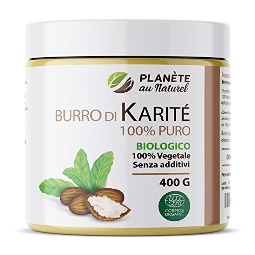 Burro di Karité Biologico – 400g – 100% Puro e Non Raffinato