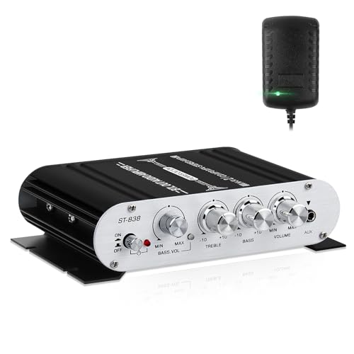 Amplificatore audio HiFi, amplificatore stereo 2.1 CH, RMS 20 Wx2+40 W ST-838 con uscita subwoofer