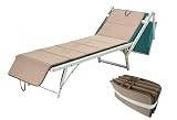 Cuscino Imbottito per Sdraio Lettino Materassino Prendisole Pieghevole Cuscino Poltrona Sdraio Relax Trasportabile Salvaspazio Misura Maxi 52x200 cm Tortora Marrone