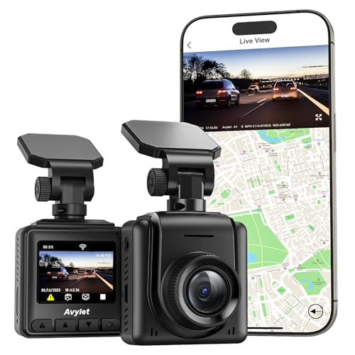 2K Dash Cam Auto Wi-Fi, Telecamera per Auto Mini con APP