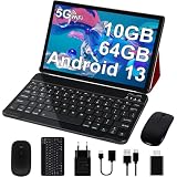 GOODTEL Tablet Android 13 da 10 pollici 10GB RAM + 64GB ROM (1TB TF) Quad-Core con |5G + 2