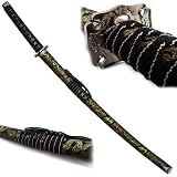 KATANA ORNAMENTALE SPADA GIAPPONESE PER DA ARREDAMENTO IN SETA NERA ARREDAMENTO