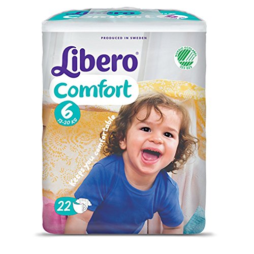 Pannolini Libero Comfort Misura 6 – Kg 12/22 – 176 pezzi (8 pacchi da 22)
