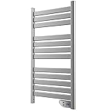 Cecotec Scaldasalviette riscaldato a risparmio energetico 9050 Asciugamano doppio in acciaio inox 500 W, IP24 2 modalità, timer, display LED, design moderno, kit di installazione